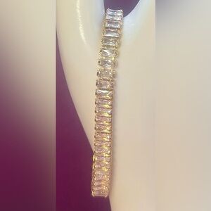 Elegant CZ and Gold Bracelet